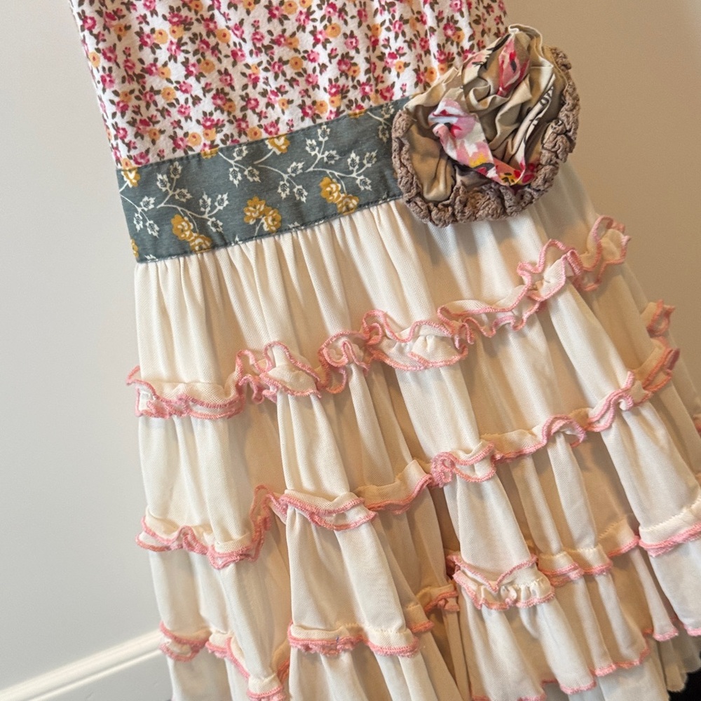 Mustard Pie Pink and Cream Floral Kids Matching Set - Picture 3 of 5